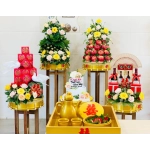 mâm quả vàng lục giác