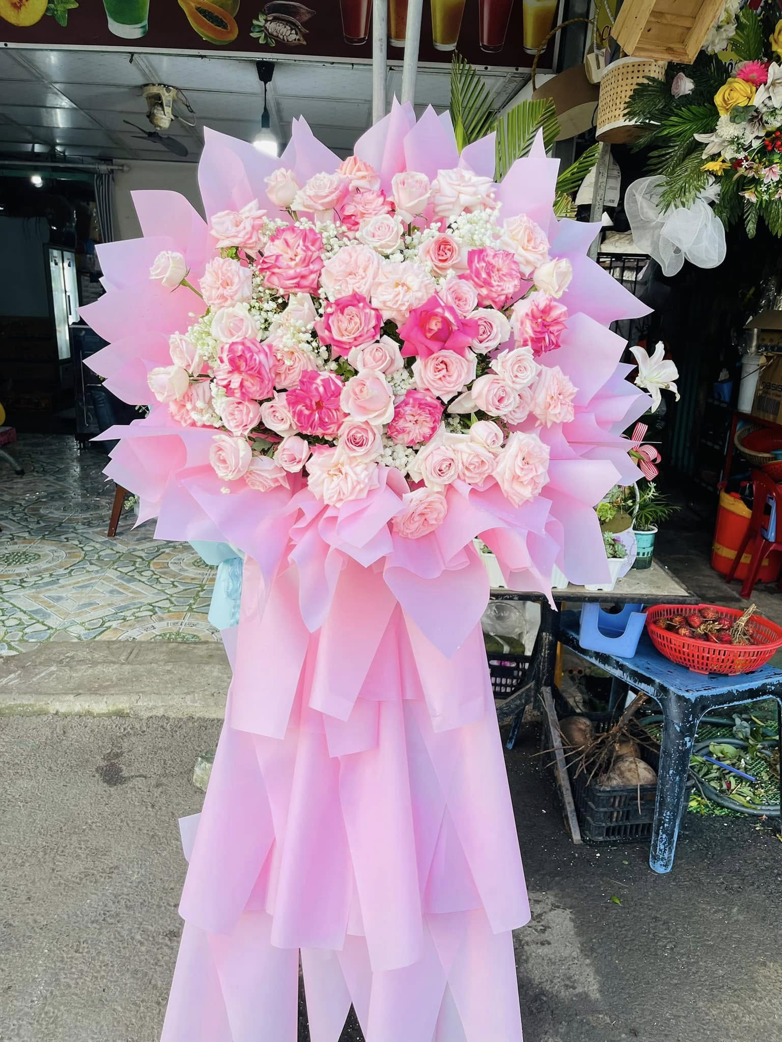 KỆ HA CHÚC MỪNG TONE HỒNG
