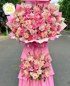 HOA CHÚC MỪNG MÀU HỒNG