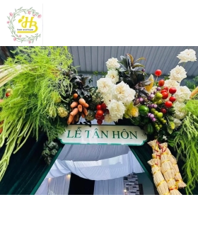 cổng cưới rau củ