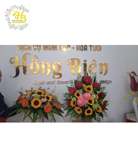 trang trí gia tiên hướng dương 